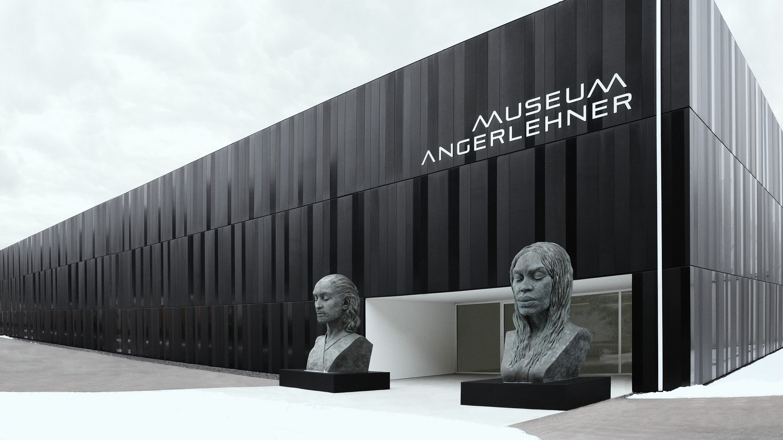 Museum Angelehner, Wels Thaleim guarded by monumental art. Heinz Josef Angerlehner in conversation with the austrian sculptor Helga Vockenhuber