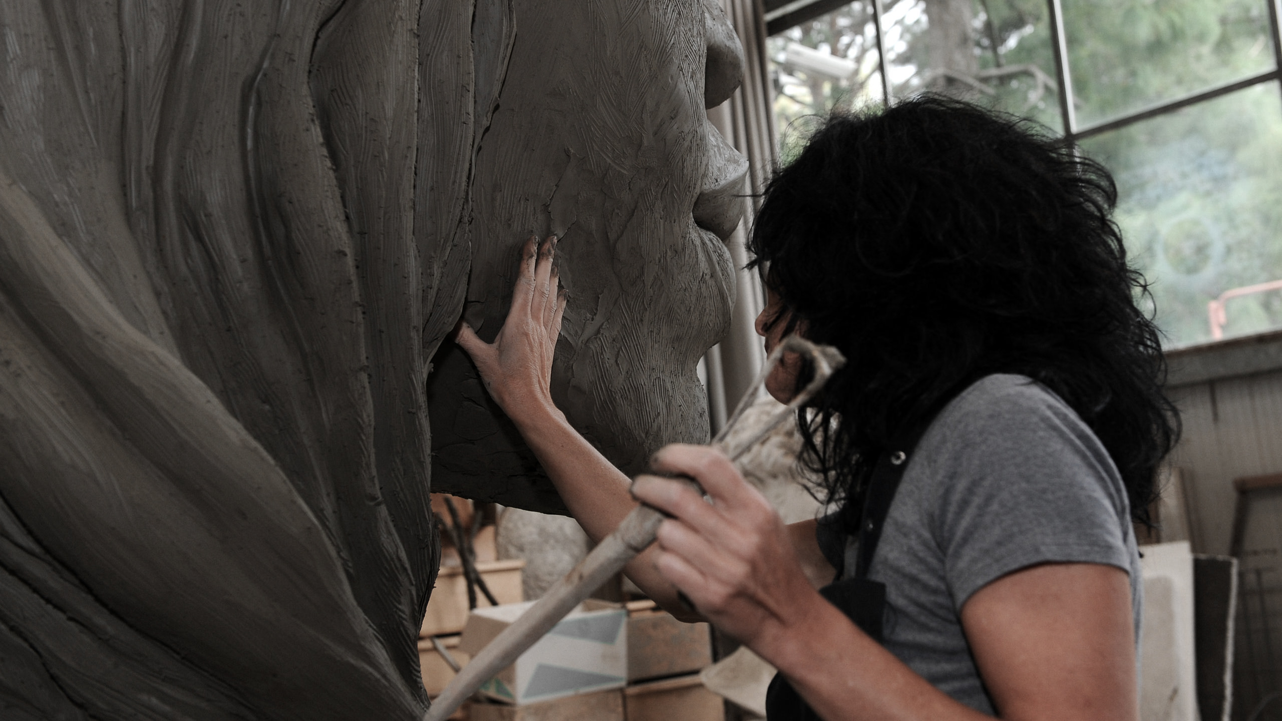Artist at Work: Helga Vockenhuber Sculpting a Grand Creation